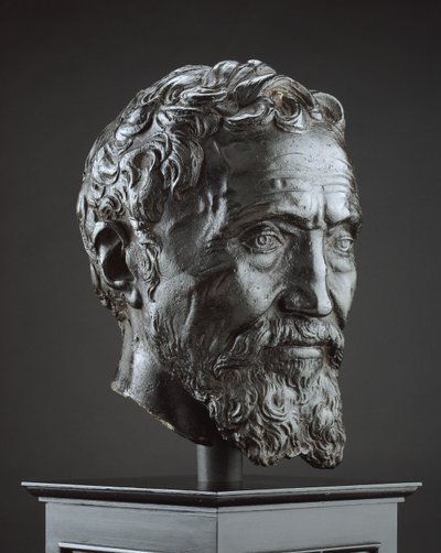 Michelangelo Buonarroti, c. 1560-1566 (bronze with a dark brown patina) by Daniele da Volterra